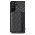 For Samsung Galaxy S21+ 5G Carbon Fiber Magnetic Card Wallet Bag Phone Case(Black)