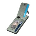 For Samsung Galaxy S20 Carbon Fiber Vertical Flip Zipper Wallet Phone Case(Green)
