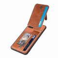 For Samsung Galaxy A04 4G Carbon Fiber Vertical Flip Zipper Wallet Phone Case(Brown)