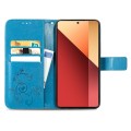 For Xiaomi Redmi  Note 13 Pro 4G Four-leaf Clasp Embossed Leather Phone Case(Blue)