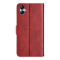 For Samsung Galaxy A04e Dual-side Magnetic Buckle Horizontal Flip Leather Phone Case(Red)