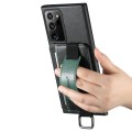 For Samsung Galaxy Note20 Ultra Suteni H13 Card Wallet Wrist Strap Holder PU Phone Case(Black)