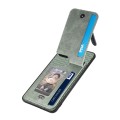 For Samsung Galaxy A22 5G Carbon Fiber Vertical Flip Zipper Phone Case(Green)