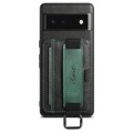 For Googel Pixel 6 Pro Suteni H13 Card Wallet Wrist Strap Holder PU Phone Case(Black)