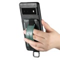 For Googel Pixel 6a Suteni H13 Card Wallet Wrist Strap Holder PU Phone Case(Black)