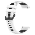 For SUUNTO 9 Peak Pro 22mm Sports Two-Color Silicone Watch Band(White+Black)