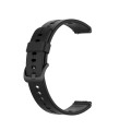 For Huawei Band 7 Solid Color Silicone Watch Band(Black)