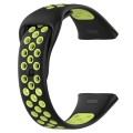 For Redmi Watch 3 Sports Two-Color Silicone Watch Band(Black+Green)