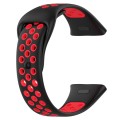 For Redmi Watch 3 Lite Sports Two-Color Silicone Watch Band(Black+Red)