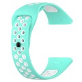 For Redmi Watch 3 Lite Sports Two-Color Silicone Watch Band(Teal+White)