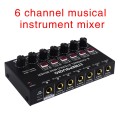 B020 Mini 6-Channel Stereo Audio Mixer Musical Instrument Mixer Electric Wind Electric Guitar Electr
