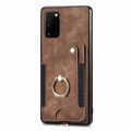 For Samsung Galaxy S20+ Retro Skin-feel Ring Multi-card Wallet Phone Case(Brown)