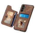 For Samsung Galaxy A54 5G Retro Skin-feel Ring Multi-card Wallet Phone Case(Brown)