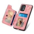 For Samsung Galaxy A32 4G Retro Skin-feel Ring Multi-card Wallet Phone Case(Pink)