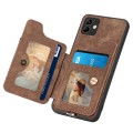 For Samsung Galaxy A04 Retro Skin-feel Ring Multi-card Wallet Phone Case(Brown)
