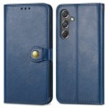 For Samsung Galaxy A15 Retro Solid Color Buckle Leather Phone Case(Blue)