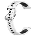 For Garmin Venu 20mm Breathable Two-Color Silicone Watch Band(White+Black)