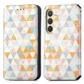 For Samsung Galaxy S24 5G CaseNeo Colorful Magnetic Leather Phone Case(Rhombus)
