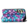 For Samsung Galaxy S24 5G CaseNeo Colorful Magnetic Leather Phone Case(Purple Scales)
