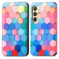For Samsung Galaxy S24 5G CaseNeo Colorful Magnetic Leather Phone Case(Colorful Cube)