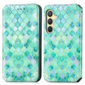 For Samsung Galaxy S24+ 5G CaseNeo Colorful Magnetic Leather Phone Case(Emerald)
