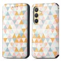 For Samsung Galaxy S24+ 5G CaseNeo Colorful Magnetic Leather Phone Case(Rhombus)