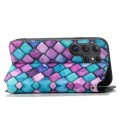 For Samsung Galaxy S24 Ultra 5G CaseNeo Colorful Magnetic Leather Phone Case(Purple Scales)