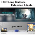 HDMI Extender 165ft Audio Video 1080P Over Cat5 Cat6 Ethernet Cable Transmit Lossless Signal HDMI Lo