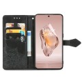 For OnePlus Ace 3 Mandala Flower Embossed Leather Phone Case(Black)