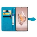 For OnePlus Ace 3 Mandala Flower Embossed Leather Phone Case(Blue)