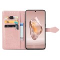 For OnePlus Ace 3 Mandala Flower Embossed Leather Phone Case(Rose Gold)