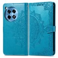 For OnePlus 12R Mandala Flower Embossed Leather Phone Case(Blue)
