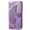 For Huawei Nova 12 Butterfly Love Flower Embossed Leather Phone Case(Light Purple)