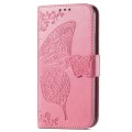 For Huawei Nova 12 Butterfly Love Flower Embossed Leather Phone Case(Pink)