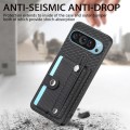 For Google Pixel 9 Wristband Kickstand Card Wallet Back Cover Phone Case with Tool Knife(Black)