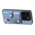 For Xiaomi 14 Pro Wristband Kickstand Card Wallet Back Phone Case with Tool Knife(Blue)