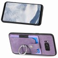 For Samsung Galaxy S8 Retro Skin-feel Ring Card Wallet Phone Case(Purple)
