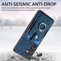 For Samsung Galaxy S24+ 5G Retro Skin-feel Ring Card Wallet Phone Case(Blue)
