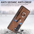 For Samsung Galaxy S24+ 5G Retro Skin-feel Ring Card Wallet Phone Case(Brown)