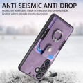 For Samsung Galaxy S24 Ultra 5G Retro Skin-feel Ring Card Wallet Phone Case(Purple)