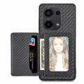 For Redmi Note 13 Pro 4G Carbon Fiber Magnetic Card Bag Phone Case(Black)