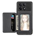 For Xiaomi Poco X6 Pro Carbon Fiber Magnetic Card Bag Phone Case(Black)