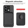 For Xiaomi Redmi Note 13 4G Carbon Fiber Leather Card Magnetic Phone Case(Black)