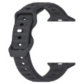 For Apple Watch SE 2022 40mm Reverse Buckle Dot Texture Silicone Watch Band(Dark Gray)