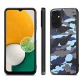For Samsung Galaxy A13 5G Camouflage Leather Back Cover Phone Case(Blue)