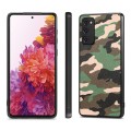 For Samsung Galaxy S20 FE Camouflage Leather Back Cover Phone Case(Green)