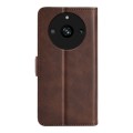 For Realme 11 Pro / 11 Pro+ Dual-side Magnetic Buckle Horizontal Flip Leather Phone Case(Brown)
