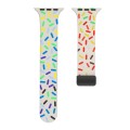 For Apple Watch 2 38mm Rainbow Dots Silicone Magnetic Black Buckle Watch Band(Starlight Color)