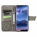 For Tecno Itel S23+ Butterfly Love Flower Embossed Leather Phone Case(Gray)