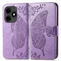 For Tecno Itel S23+ Butterfly Love Flower Embossed Leather Phone Case(Light Purple)